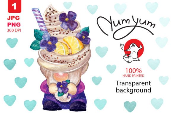 Download Delicious Gnome with Cream and Violets. - Violet Collection