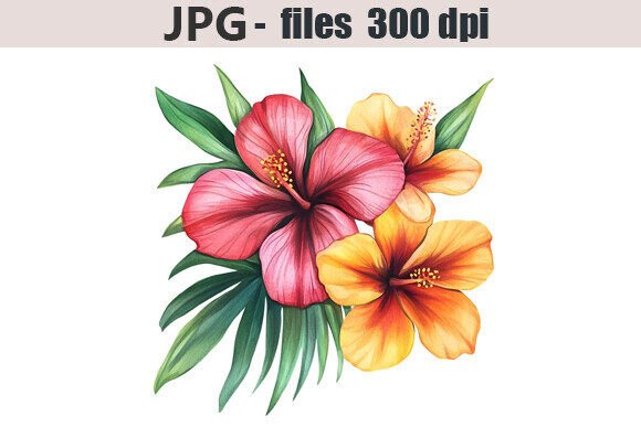 Download Tropical Flowers Clipart - Tropical Collection