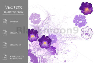 Download Stylized Violets - Violet Collection
