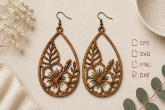 Download Tropical Summer Earrings Laser Cut File - Tropical Collection