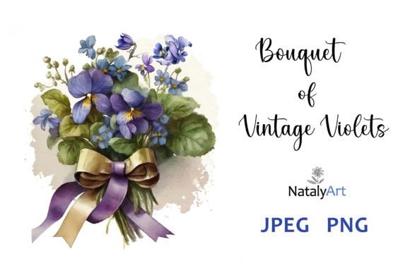 Download Bouquet of Vintage Violets - Violet Collection
