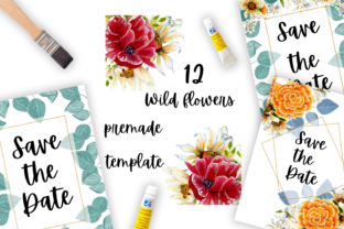 Download Premade Wild Flowers Frames and Template - Premade wild flowers Collection