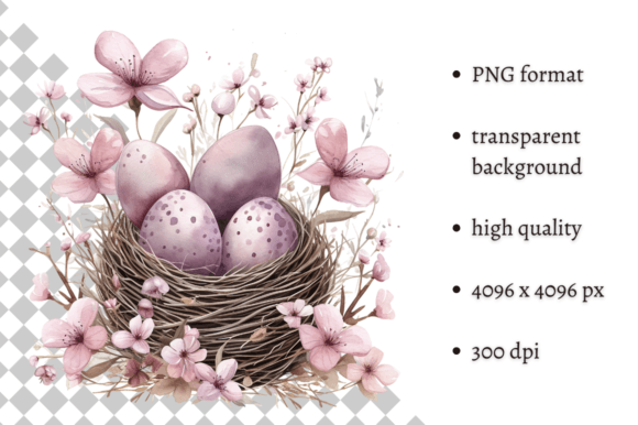 Download Watercolor Lavender Easter Eggs Clipart - Watercolor lavender Collection