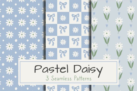 Download Pastel Daisy Seamless Patterns - Premium Bundle