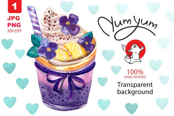 Download Cocktail with Violets and Lemon. Yummy! - Violet Collection