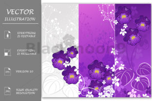 Download Banner with Violets - Violet Collection