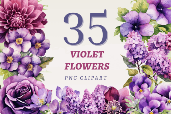 Download Violet Flowers PNG Bundle - Violet Collection